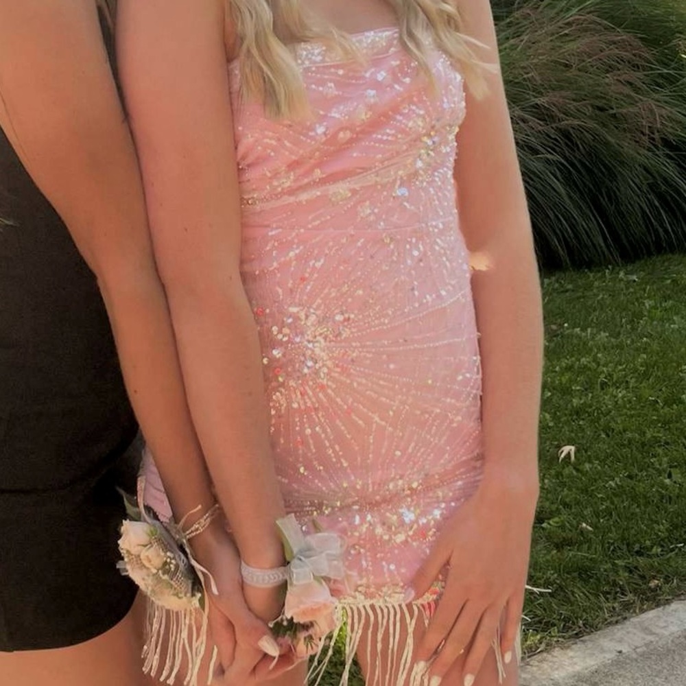 Finesse, Jocelyn Pink Sequin Mini Dress size:XS